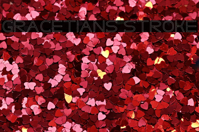 GRACETIANS Stroke Font examples