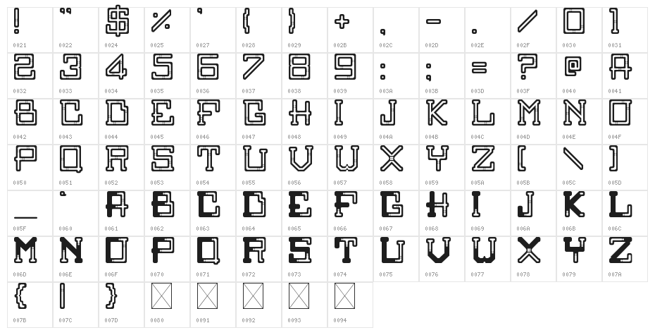 GRAFF Regular Character Map