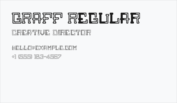 GRAFF Regular Business Card