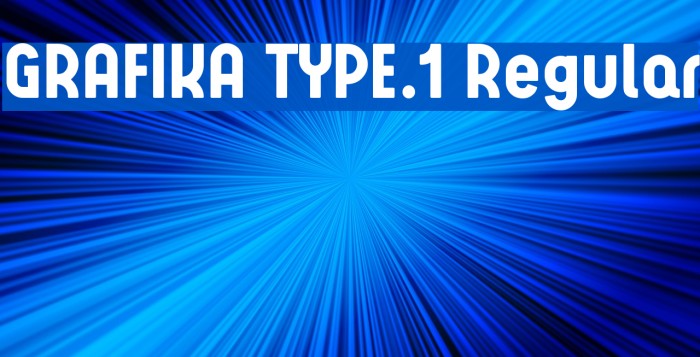 GRAFIKA TYPE.1 Regular Font examples
