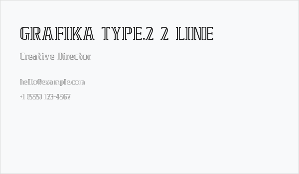 GRAFIKA TYPE.2 2 LINE Business Card