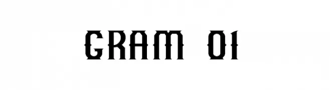 GRAM 01  フリーフォントのダウンロード