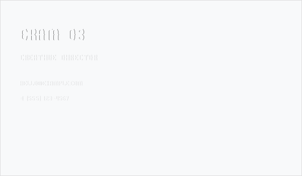 GRAM 03 Business Card