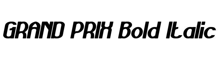 GRAND PRIX Bold Italic  免费字体下载