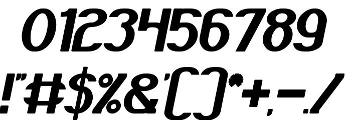 GRAND PRIX Bold Italic Font OTHER CHARS