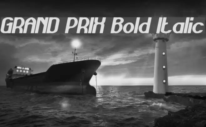 GRAND PRIX Bold Italic Font examples