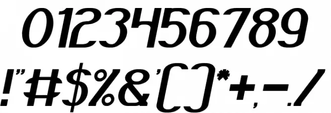 GRAND PRIX Italic Font OTHER CHARS