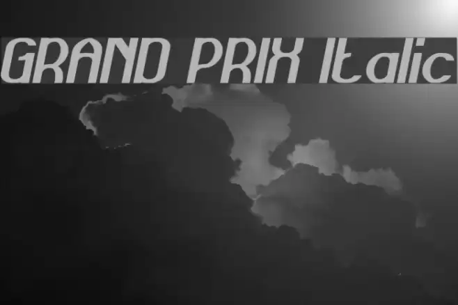 GRAND PRIX Italic Font examples