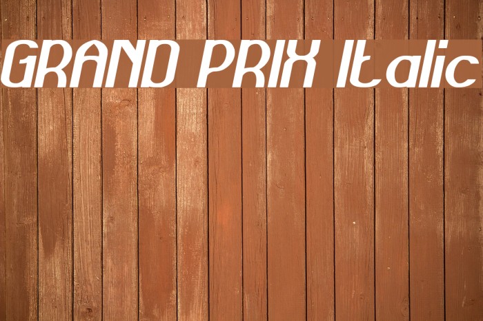 GRAND PRIX Italic Example 3