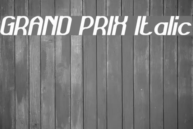 GRAND PRIX Italic Font examples
