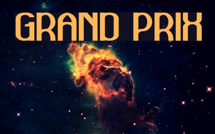 GRAND PRIX Font examples