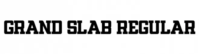 GRAND SLAB Regular Шрифта