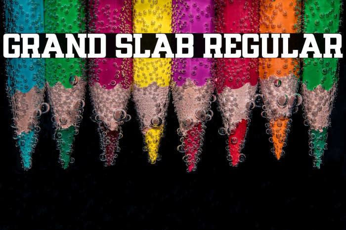 GRAND SLAB Regular Caratteri examples