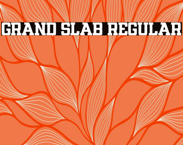 GRAND SLAB Regular Caratteri examples