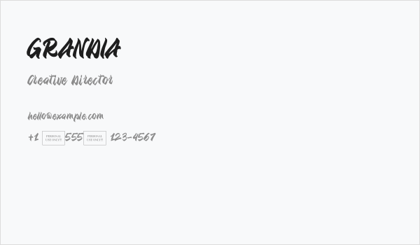 GRANDIA Business Card