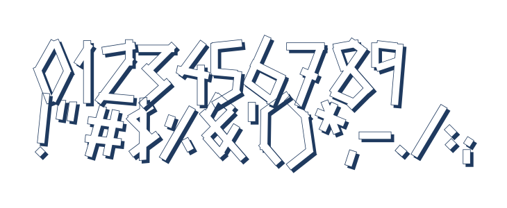 GRAPAFONT DemiBold shadow Other Characters