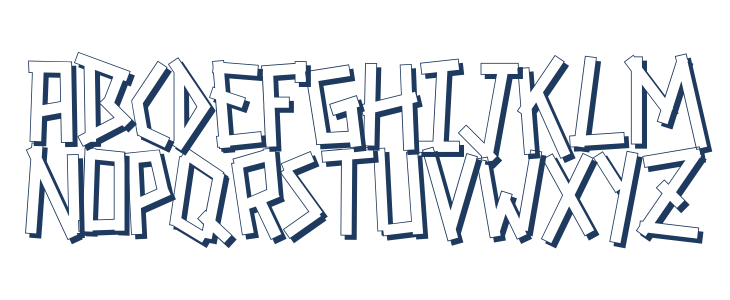 GRAPAFONT DemiBold shadow Uppercase