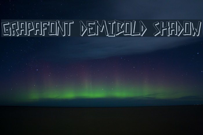 GRAPAFONT DemiBold shadow Example 2