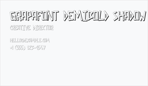 GRAPAFONT DemiBold shadow Business Card