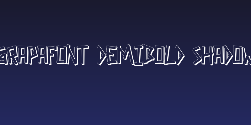 GRAPAFONT DemiBold shadow Social Header
