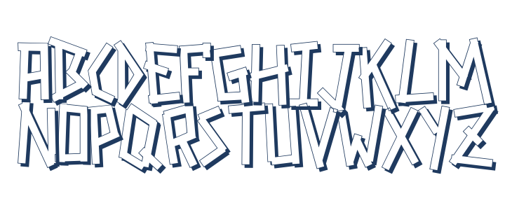 GRAPAFONT DemiBold shadow Lowercase