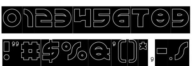 GRAPHIC DESIGN-Hollow-Inverse Font OTHER CHARS