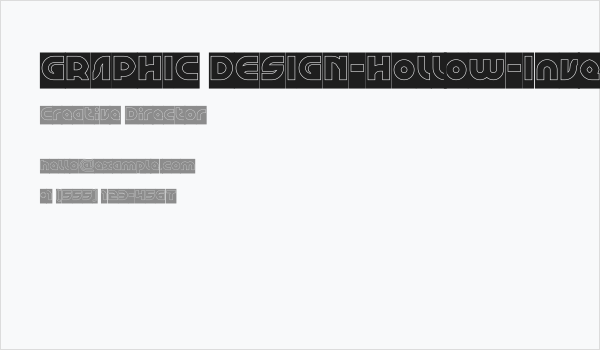 GRAPHIC DESIGN-Hollow-Inverse Business Card