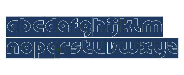 GRAPHIC DESIGN-Hollow-Inverse Lowercase