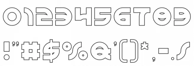 GRAPHIC DESIGN-Hollow Font OTHER CHARS