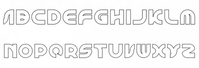 GRAPHIC DESIGN-Hollow Schriftart Groß