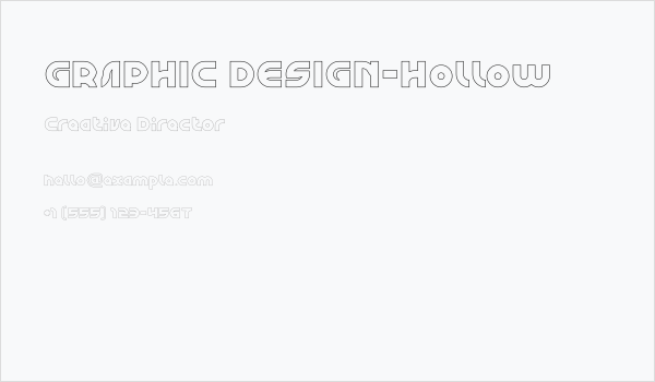 GRAPHIC DESIGN-Hollow Business Card