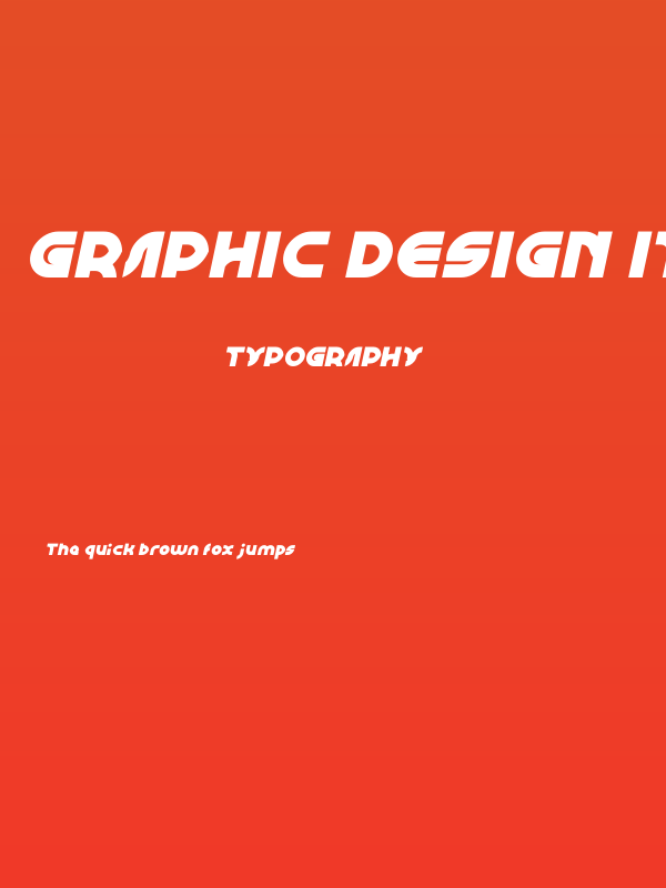 GRAPHIC DESIGN Italic Poster