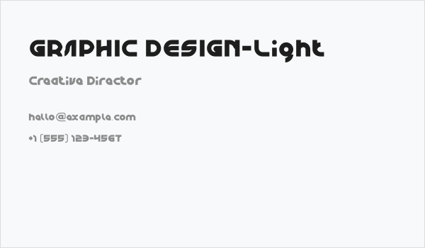 GRAPHIC DESIGN-Light Business Card