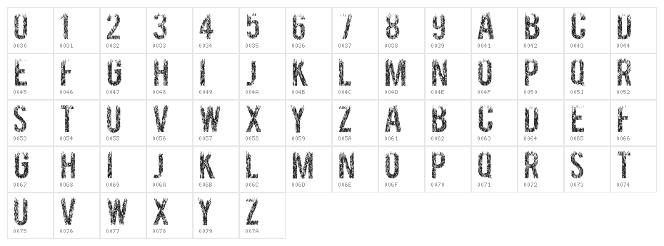GRASSEVENT Character Map