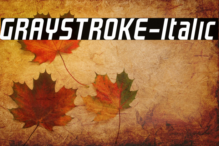 GRAYSTROKE-Italic Font examples