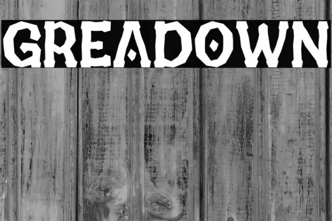 GREADOWN Font examples