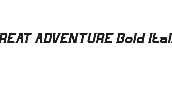 GREAT ADVENTURE Bold Italic Logo