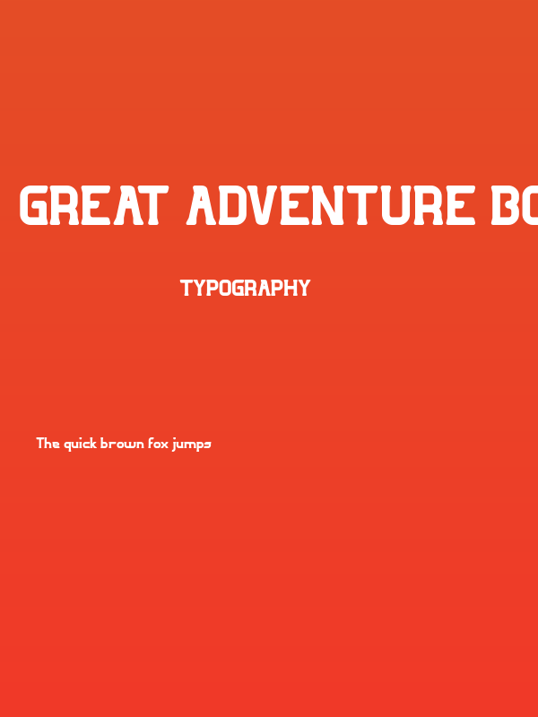 GREAT ADVENTURE Bold Poster
