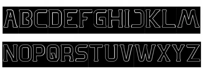 GREAT ADVENTURE-Hollow-Inverse Fonte MAIÚSCULAS