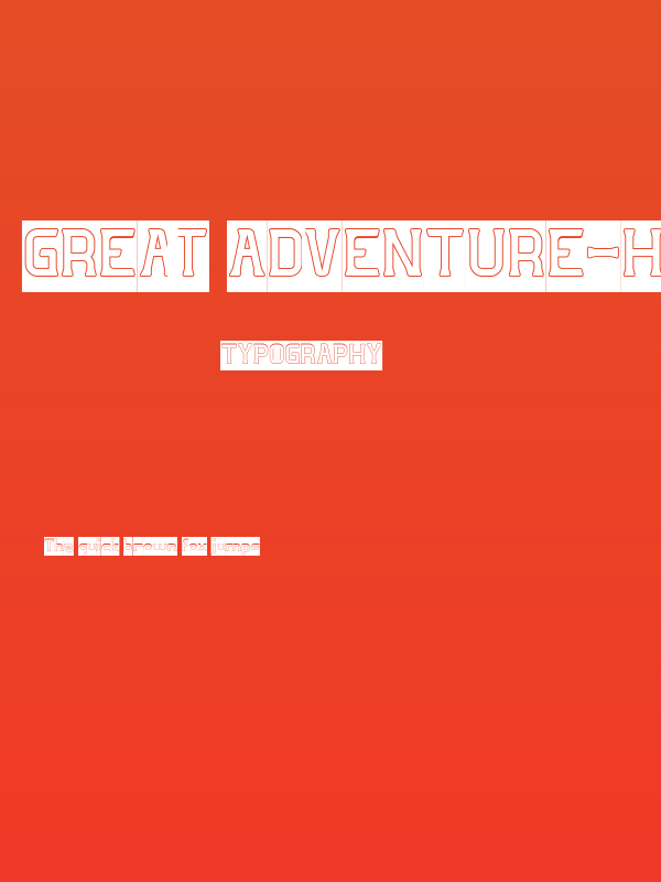 GREAT ADVENTURE-Hollow-Inverse Poster