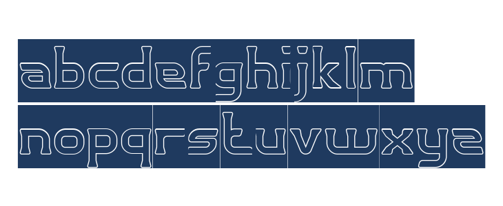 GREAT ADVENTURE-Hollow-Inverse Lowercase