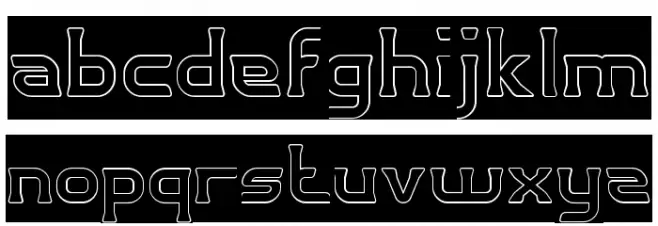 GREAT ADVENTURE-Hollow-Inverse Caratteri MINUSCOLO