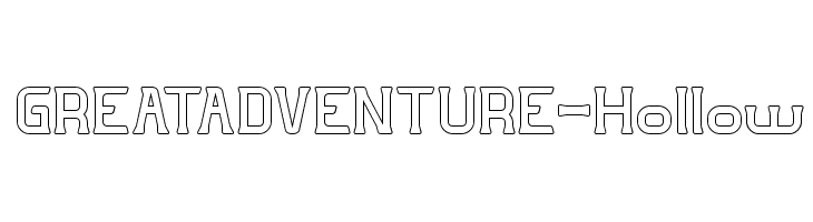 GREAT ADVENTURE-Hollow फ़ॉन्ट