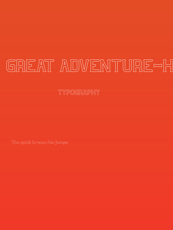 GREAT ADVENTURE-Hollow Poster