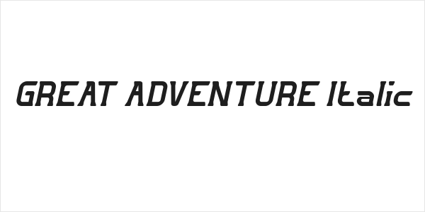 GREAT ADVENTURE Italic Logo
