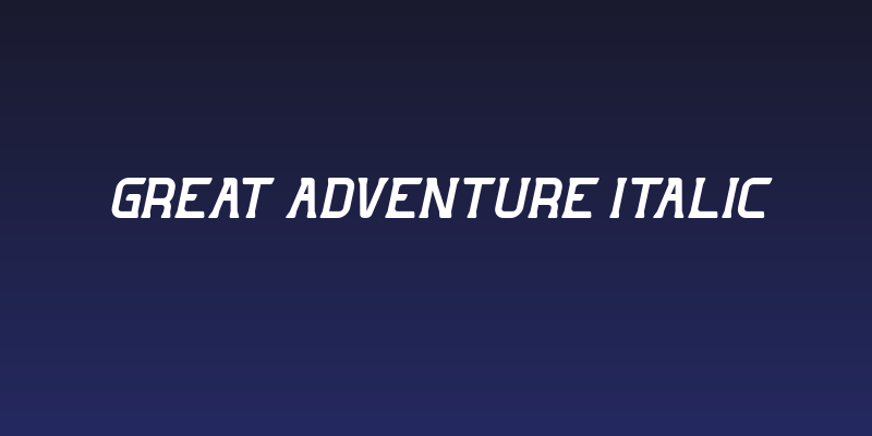 GREAT ADVENTURE Italic Social Header