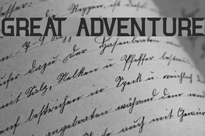 GREAT ADVENTURE Font examples