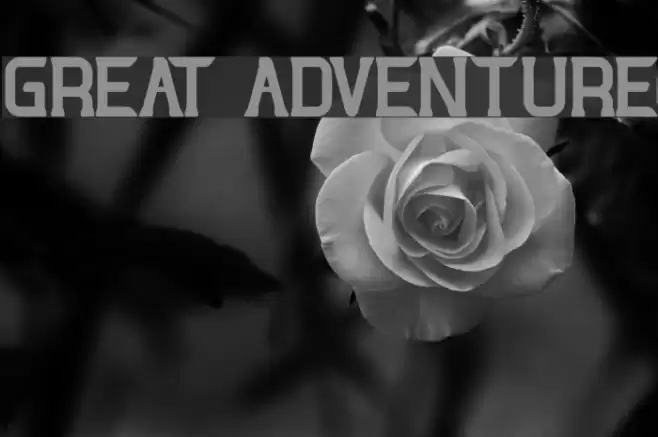 GREAT ADVENTURE Font examples