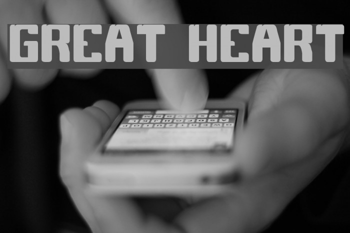 GREAT HEART Font examples