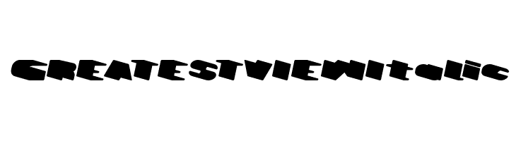 GREATEST VIEW Italic  フリーフォントのダウンロード